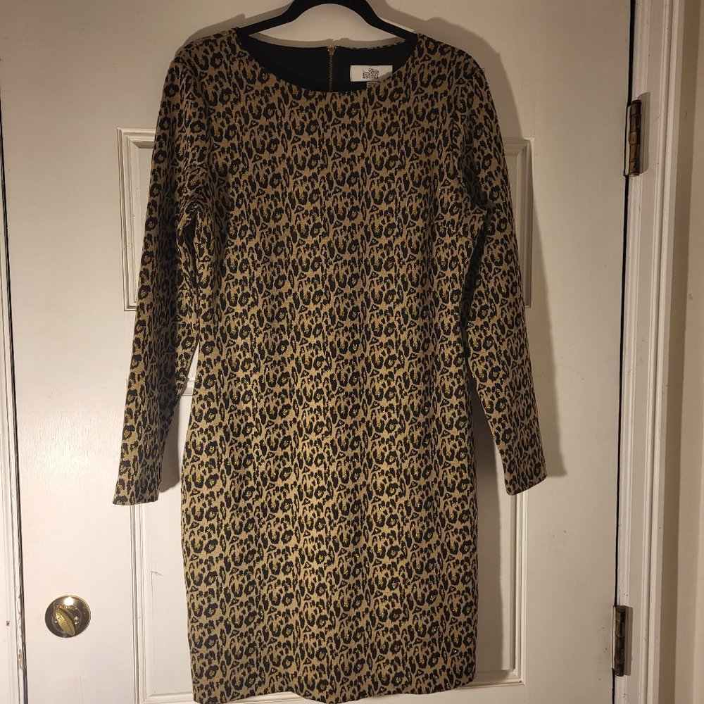 Belle Badgley Mischka leopard knit dress